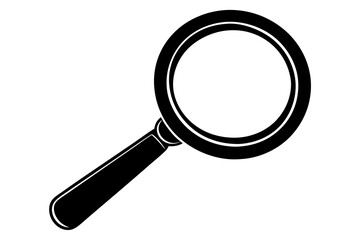 magnifying glass silhouette vector 