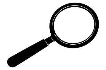 magnifying glass silhouette vector 
