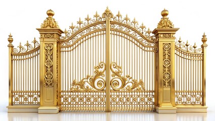 golden gates on white 
