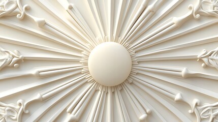 Elegant Cream Rosette Design.