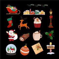 Christmas themed stickers design 2 various other examples besides Christmas design 1 more festive stickers and Christmas day vibes happy Christmas 2025