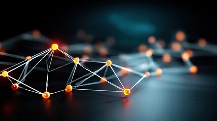 Innovative network formation in abstract science imagery digital art futuristic environment close-up perspective