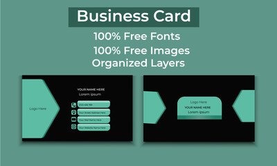 Naklejka premium Professional Corporate Business Card 