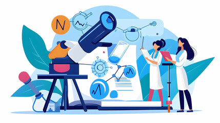 Two Women Scientists in Laboratory Setting Conducting Research