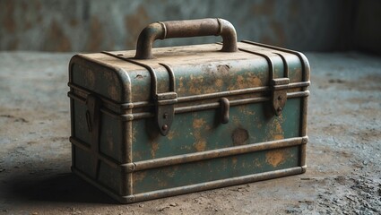 Weathered toolbox reflecting timeless craftsmanship and history