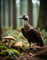 Fototapeta premium fanciful, imaginary appearances of mushrooms and various animals