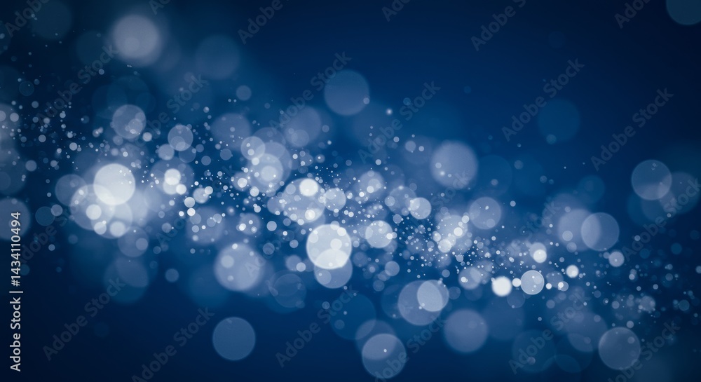 Aufkleber abstract blue background with sparkling bokeh lights creating a magical and dreamy atmosphere perfec
