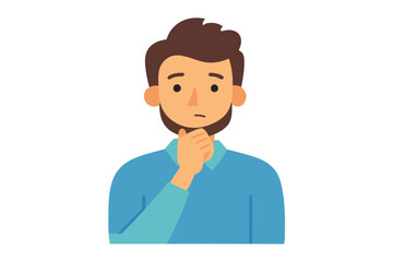 man thinking vector illustration 