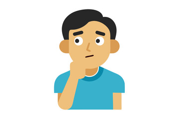 man thinking vector illustration 