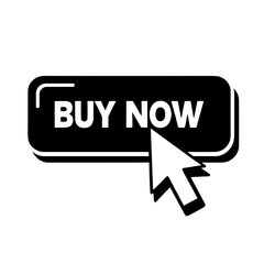 Fototapeta premium Buy now button icon with cursor representing purchase action or CTA interface - concept of ecommerce conversion UX CTA customer sales click now purchase interface