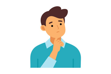 man thinking vector illustration 