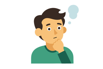 man thinking vector illustration 