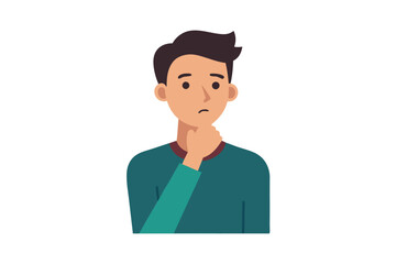 man thinking vector illustration 