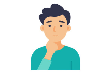 man thinking vector illustration 