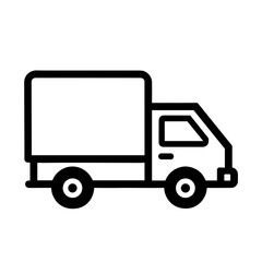 Delivery truck icon representing shipping or logistics feature in ecommerce UI - concept of transport delivery interface shipping option