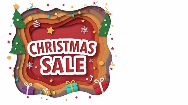  christmas sale animated illustration