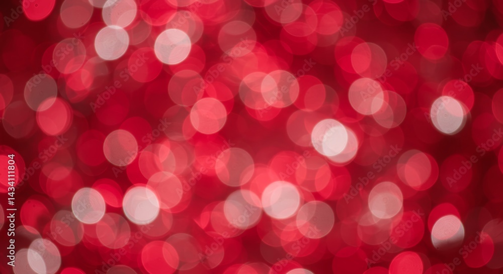Aufkleber abstract blurred red and white bokeh lights create a festive and romantic atmosphere suitable for ba