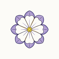 flower on white background