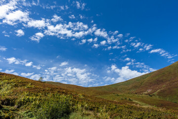 Borzhava mountain valley in the Carpathians