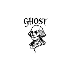 Ghost George Washington Decal Logo