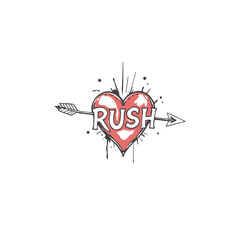 Rush Heart Tattoo Design