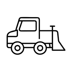 tugboat line drawn vehicles. vector art - outline icon tugboat, isolated transparent background
