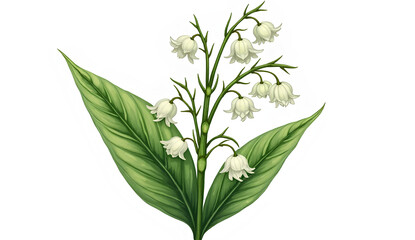 Obraz premium Lily of the Valley Flowers Illustration
