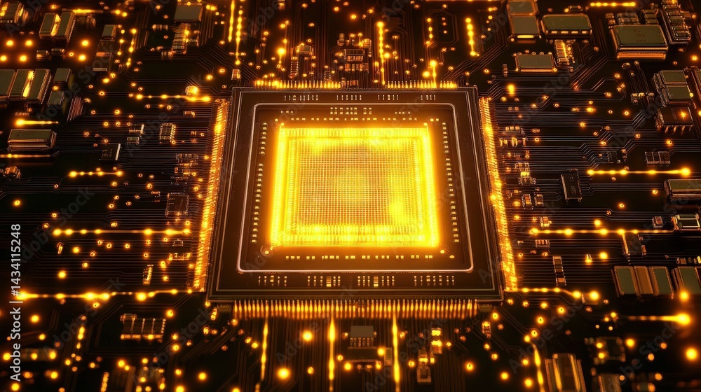 Poster advanced microprocessor chip technology