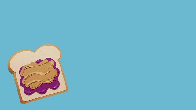 peanut butter jelly sandwich animated illustration