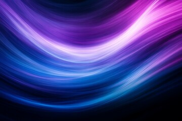 Purple and blue abstract fluid waves with glowing light effects creating a vibrant motion design.