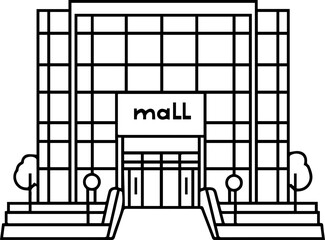 vector illustration of a mall