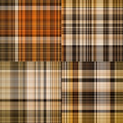 Warm fall gingham tartan check seamless pattern. Woven classic variegated ombre check texture with fabric effect. Repeatable tile for fashion and home decor soft furnishing design. 