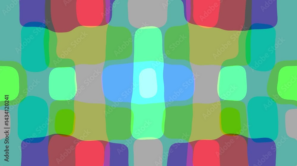 Poster abstract colorful background with curvy shapes animation