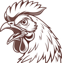 Obraz premium Chicken head mascot
