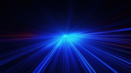 Fototapeta premium Abstract Blue Light Burst Effect