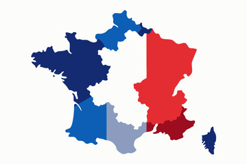 map of france vector illustration 