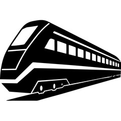 Side View of a Train in Silhouette Style – Clean and Bold Vector Design