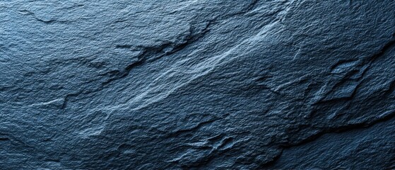 Captivating close up of a textured blue slate stone showcasing its natural ruggedness and unique patterns ideal for backgrounds and design elements with a modern aesthetic