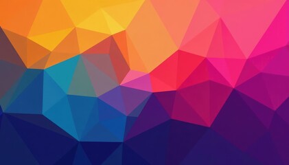 Obraz premium Geometric abstract shapes in vibrant color gradient, vibrant, pattern, dynamic