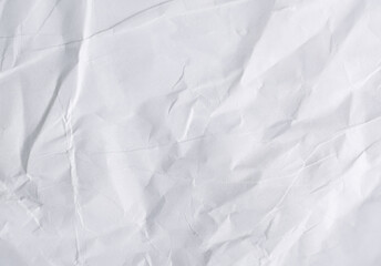 White paper texture. Crumpled paper background.