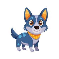 Cute dog breed Australian Cattle dog vector illustration isolated on white background