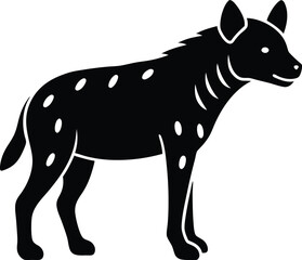 Hyena icon black silhouette vector illustration on transparent background
