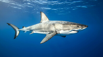 Fototapeta premium Great White Shark Underwater