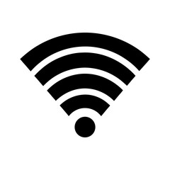 Wifi Symbol Silhouette vector illustrator