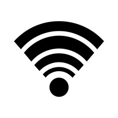 Wifi Symbol Silhouette vector illustrator