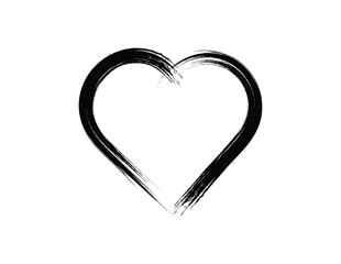 Hand-drawn Black pencil heart doodle line. Hand-drawn heart symbol. heart icon isolated on a transparent background.