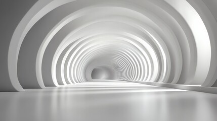 Obraz premium Abstract Architectural White Tunnel