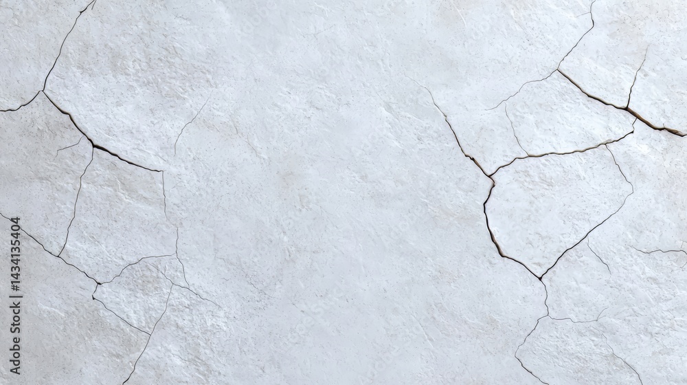 Aufkleber white wall with cracks in it. the cracks are deep and wide, and the wall appears to be crumbling. sc