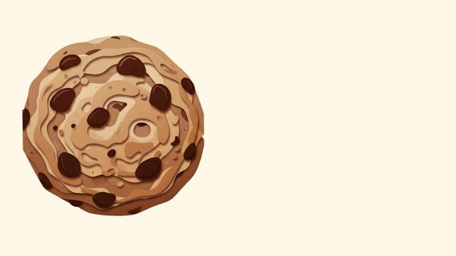 Choco chips cookies  animated illustration