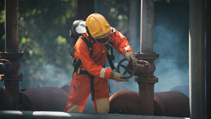 Firefighters are working together to extinguish the fire. The rescue efforts also include providing...